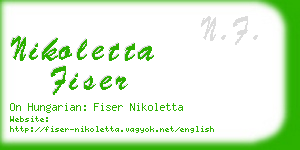 nikoletta fiser business card